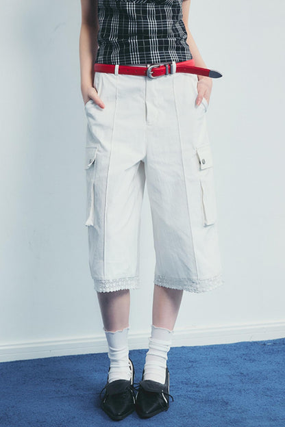 Lace Accent Drape Pants