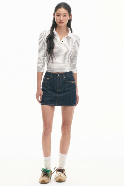 Classic Denim Short Skirt