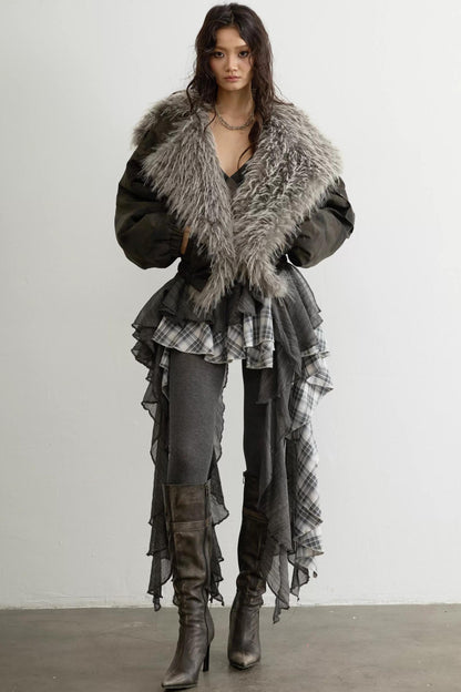 High-Waisted Aviator Jacket