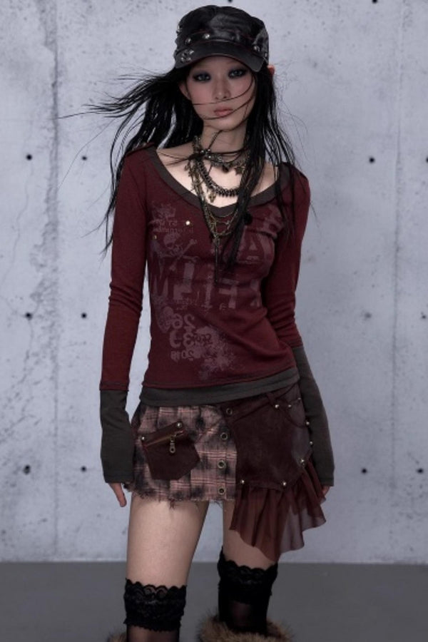 Retro Vintage Patchwork Top