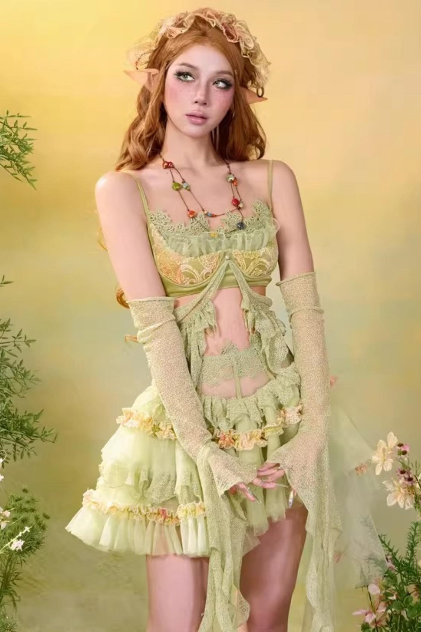 Lace Fairy Camisole Top Set-Up