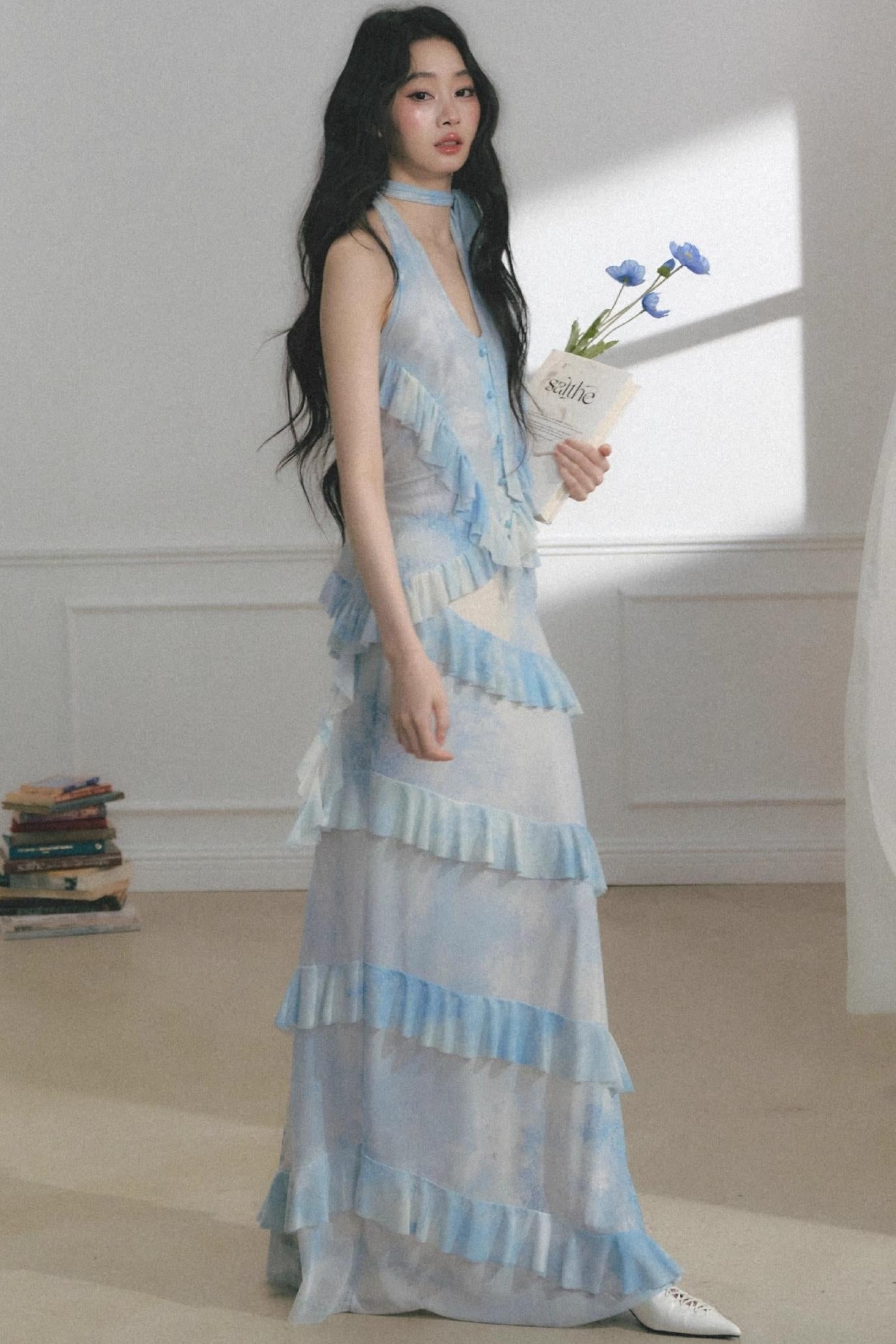 Sea Mint Halter Skirt Set-Up