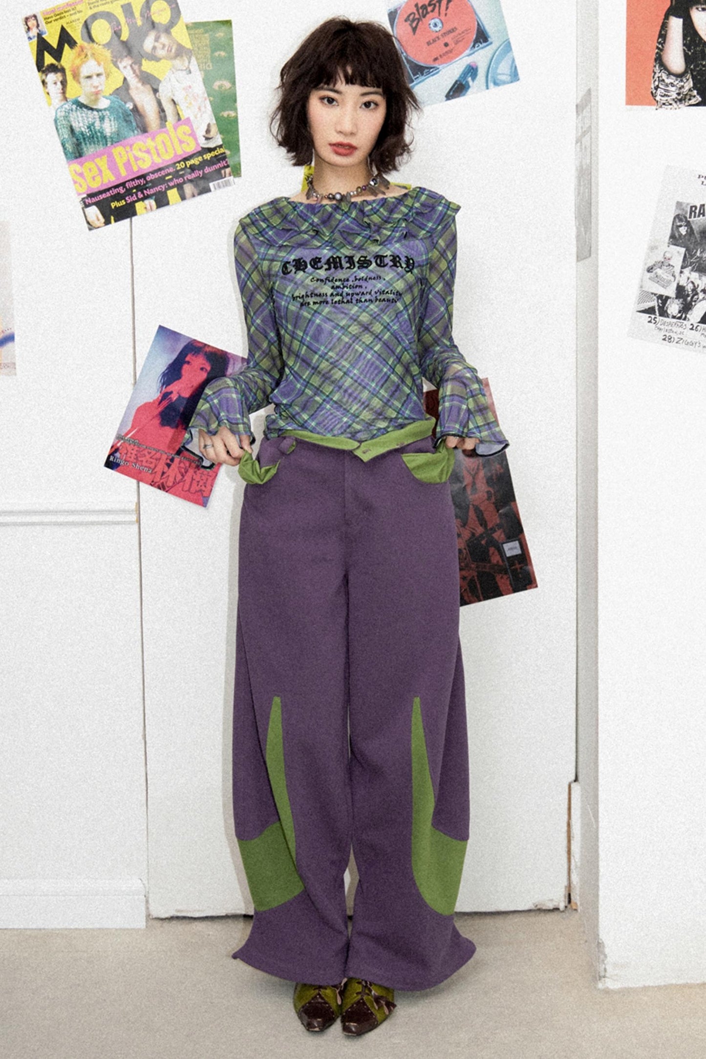 Purple Green Banana Pants