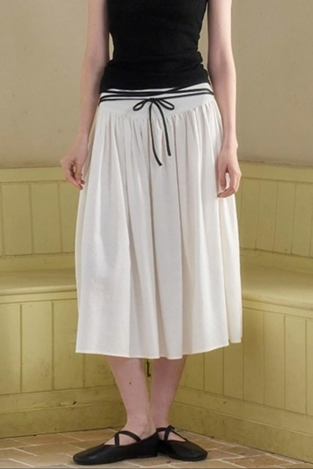 Retro Loose A-Line Stripe Skirt