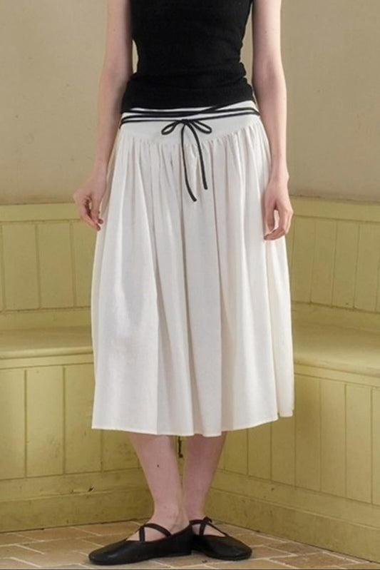 Retro Loose A-Line Stripe Skirt