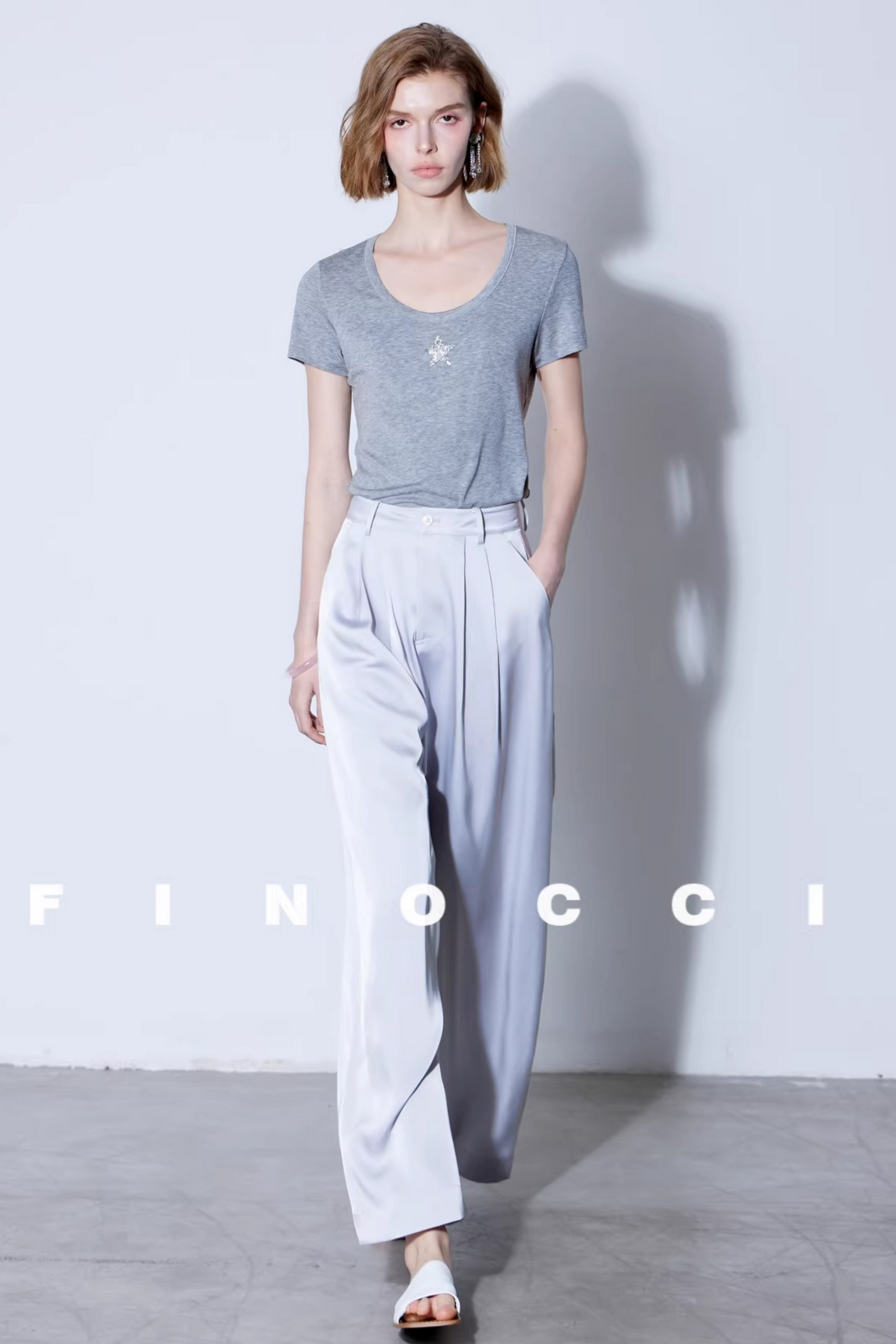 Silky Satin Wide-Leg Pants