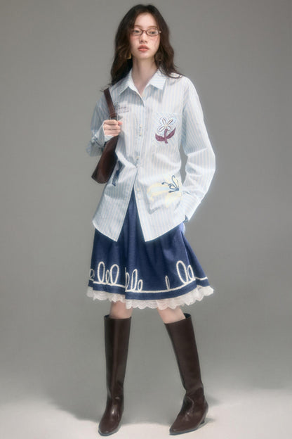 Flying Lily Striped Shirt