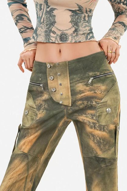 Retro-Jeanshose mit Farbverlauf