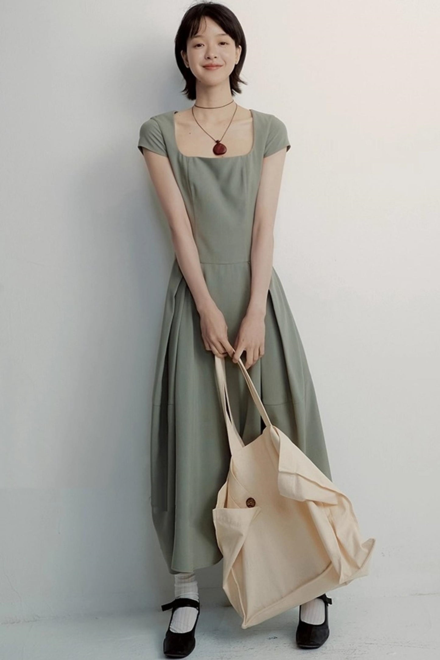 Vintage Pleated Cocoon Dress