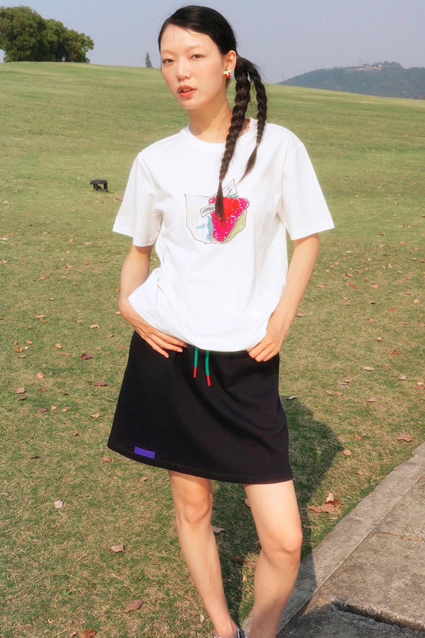 Hand-Painted Strawberry Tee