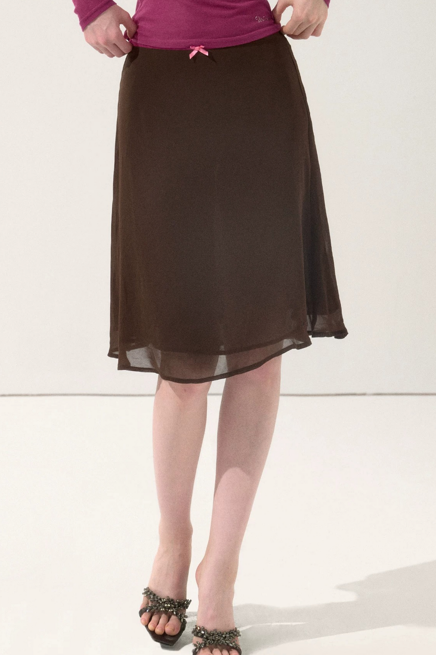 Vintage Drapey Chiffon Skirt