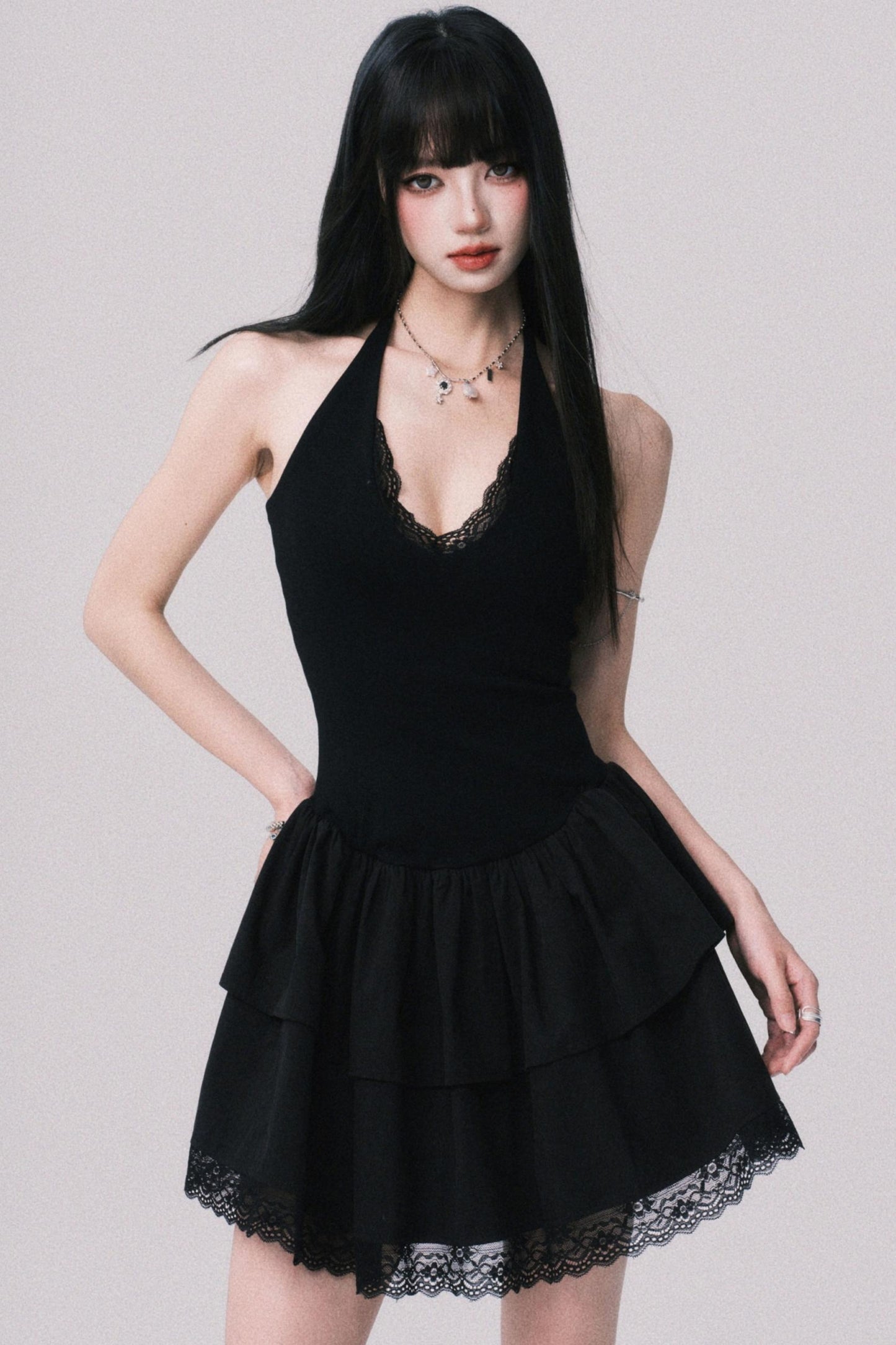 Summer Lace Black Dress