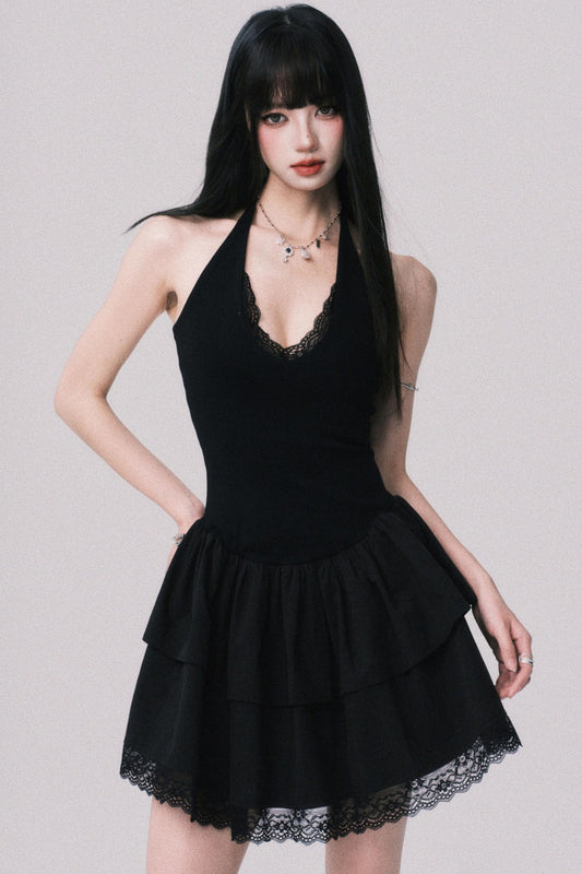 Summer Lace Black Dress