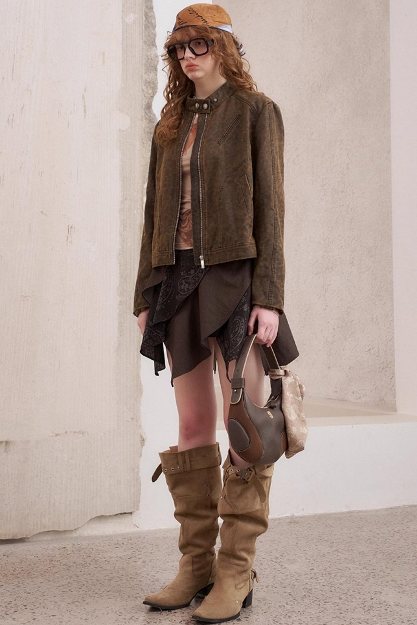 Washed Short Shoulder Jacket