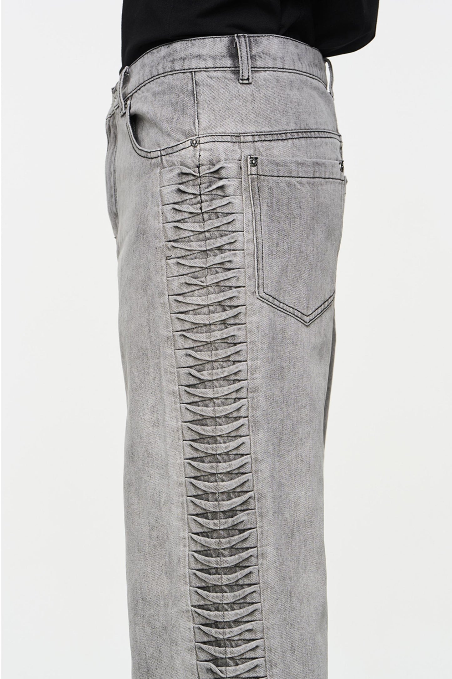 Relaxed Straight Denim Trousers