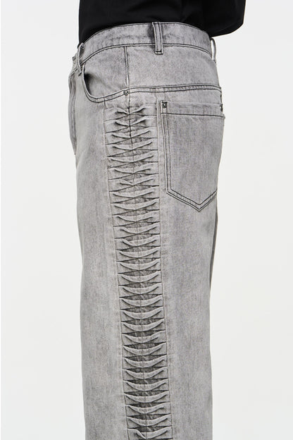 Relaxed Straight Denim Trousers