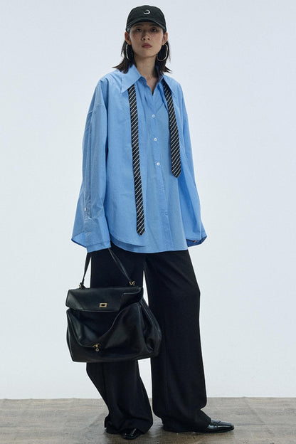 Asymmetrical Black Winter Pants