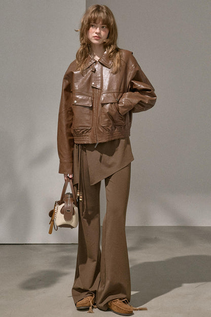 Flared Stitched Pants