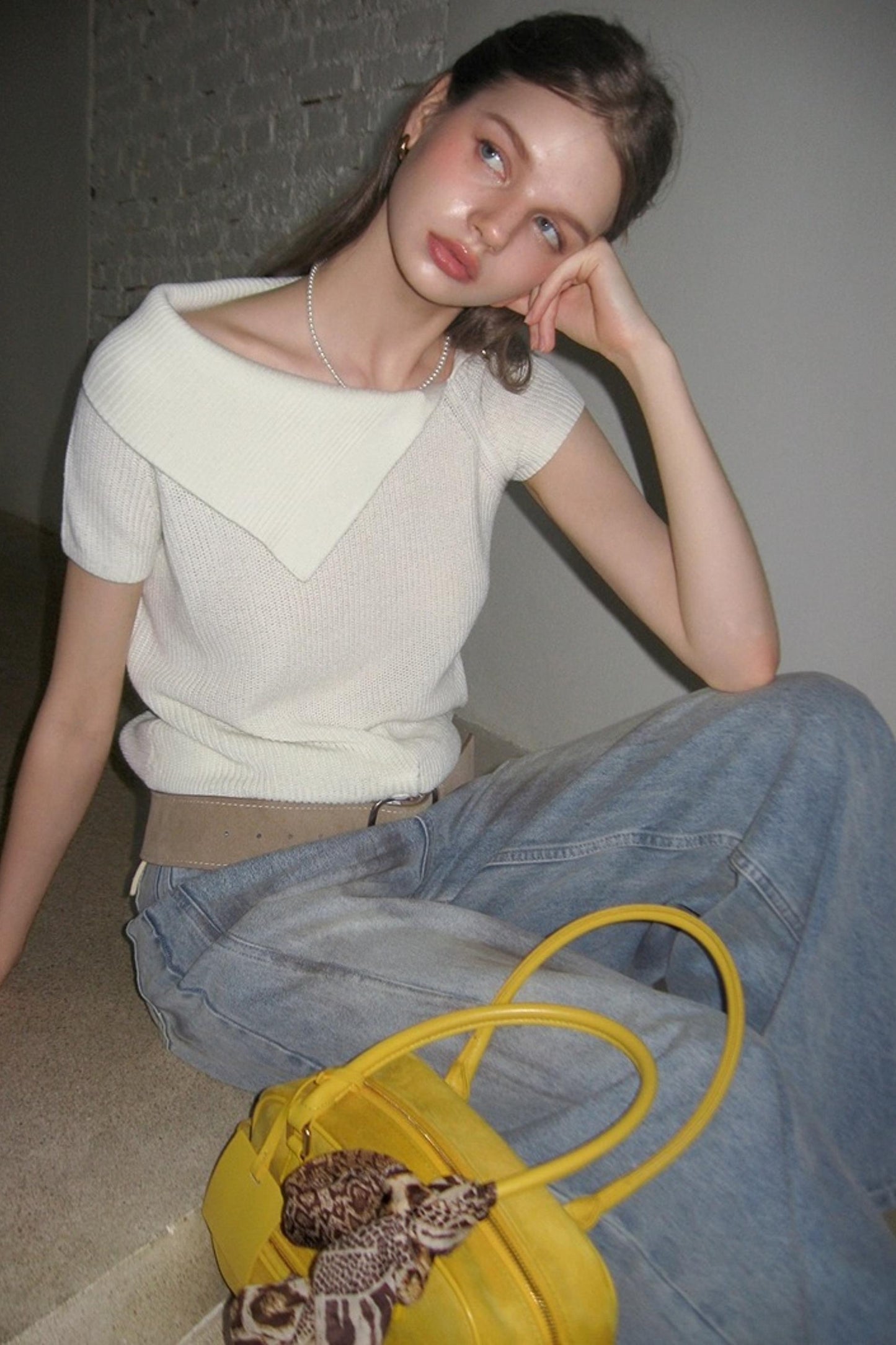 Asymmetric Loop Knit Top