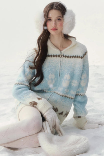 First Snow Nerzjacke und Rock Set