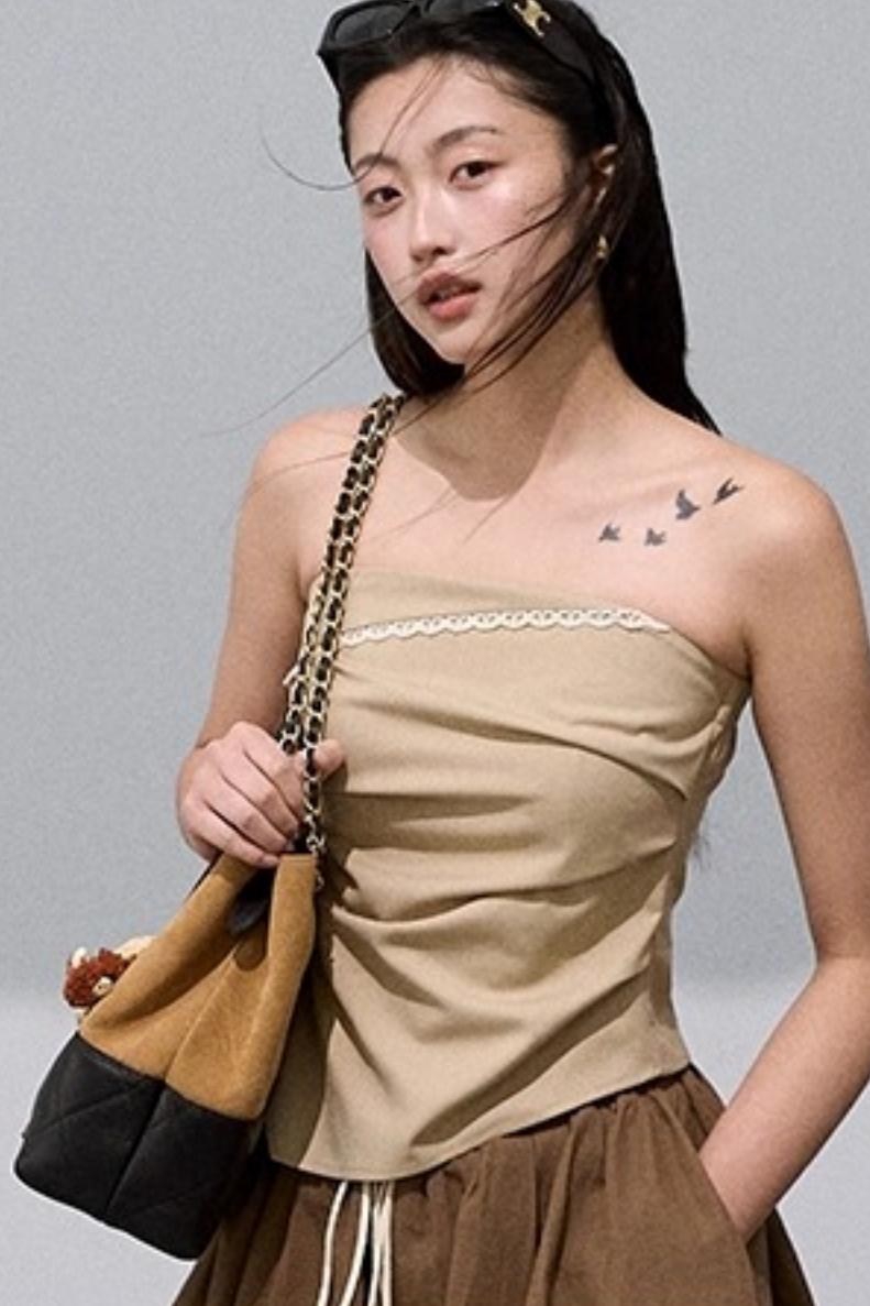 Sleeveless Waist-Cinched Casual Set-Up