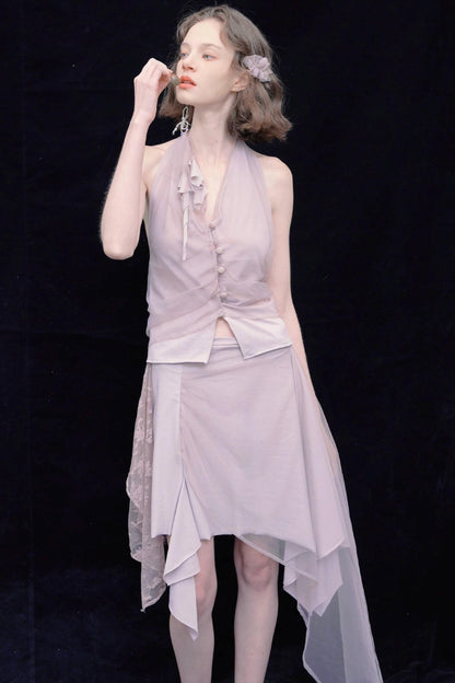 Misty Purple Lace Skirt