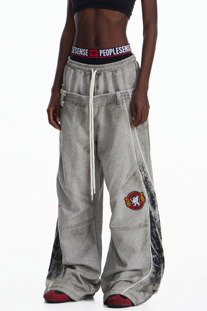 Sense Distressed Wide-Leg Pants