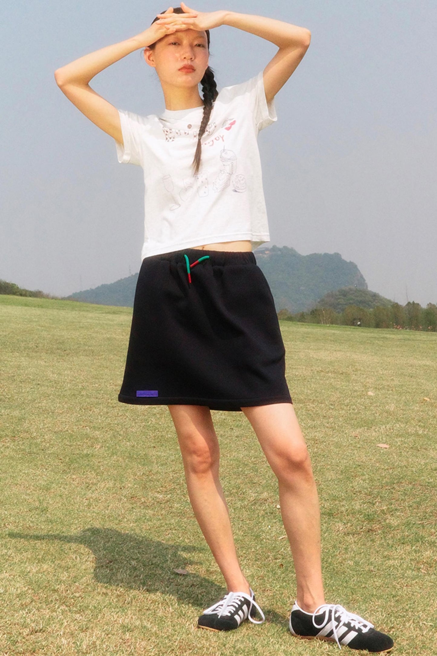 Light Gray Polka Dot Tee