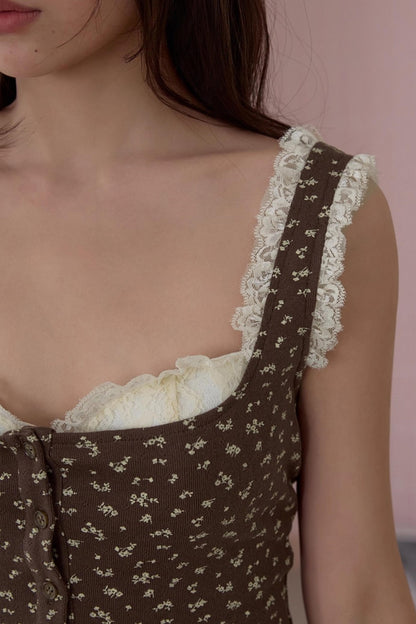 Retro Sweet Padded Vest Top