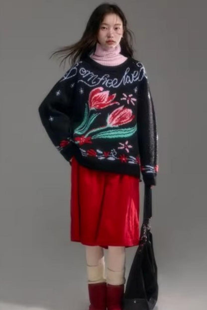 Snowy Night Wool Sweater Set-Up