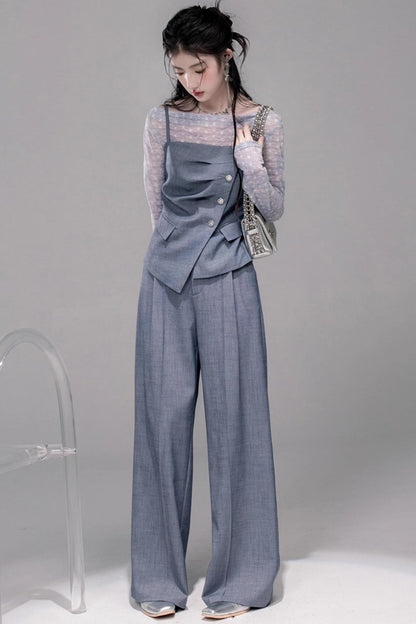 Star Sparkle Pleated Pants Set-Up