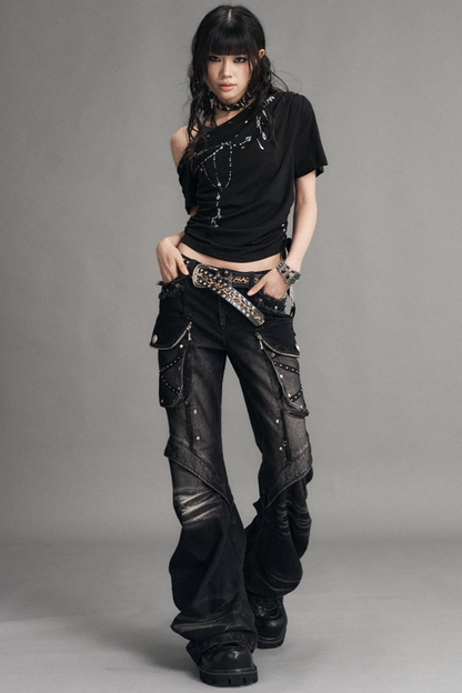 Street Punk Flared Jeans