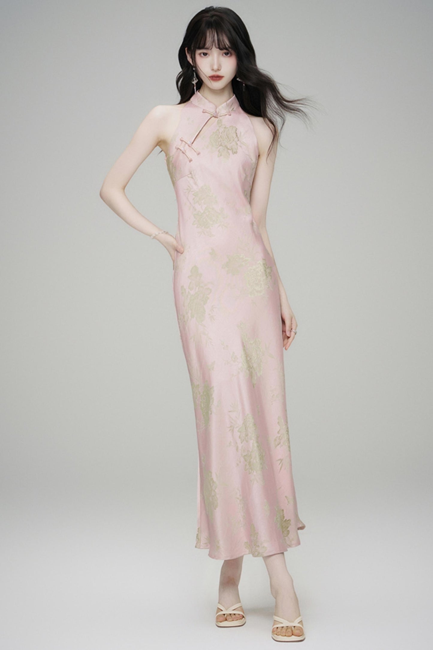 Chic Jacquard Slim Cheongsam Dress