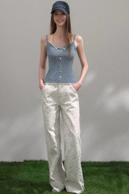 Sweet Floral Girly Pants
