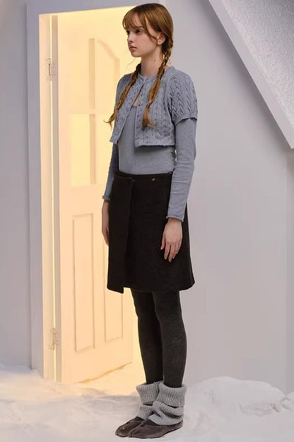 Twisted Pattern Cardigan Set