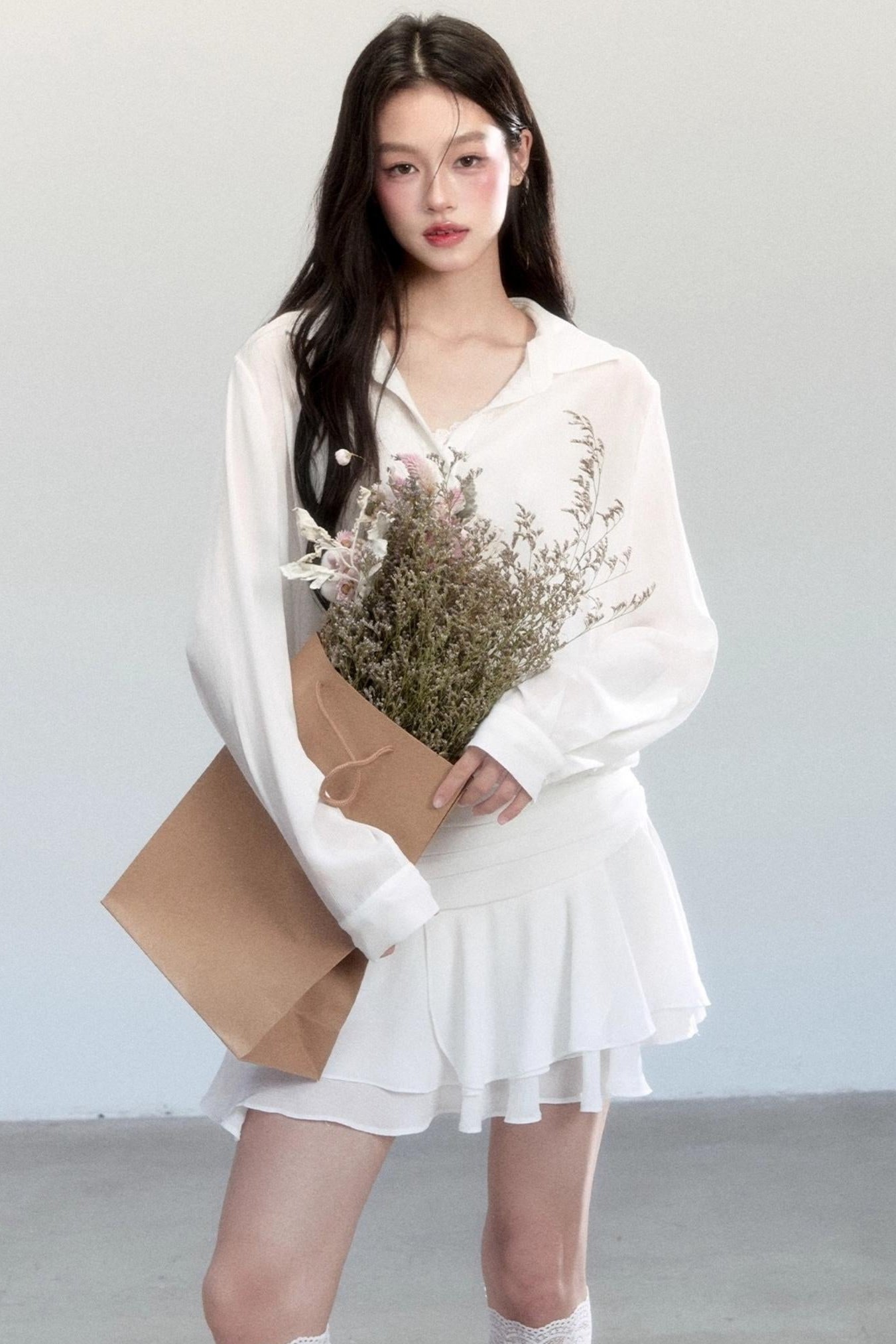 Cherry Blossom Waist Ruffle Dress