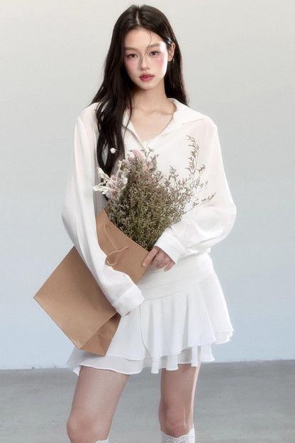 Cherry Blossom Waist Ruffle Dress