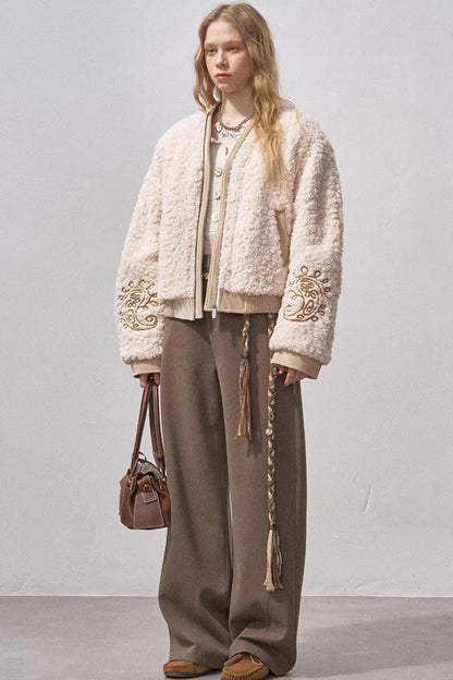 Lamb Wool Paisley Parka