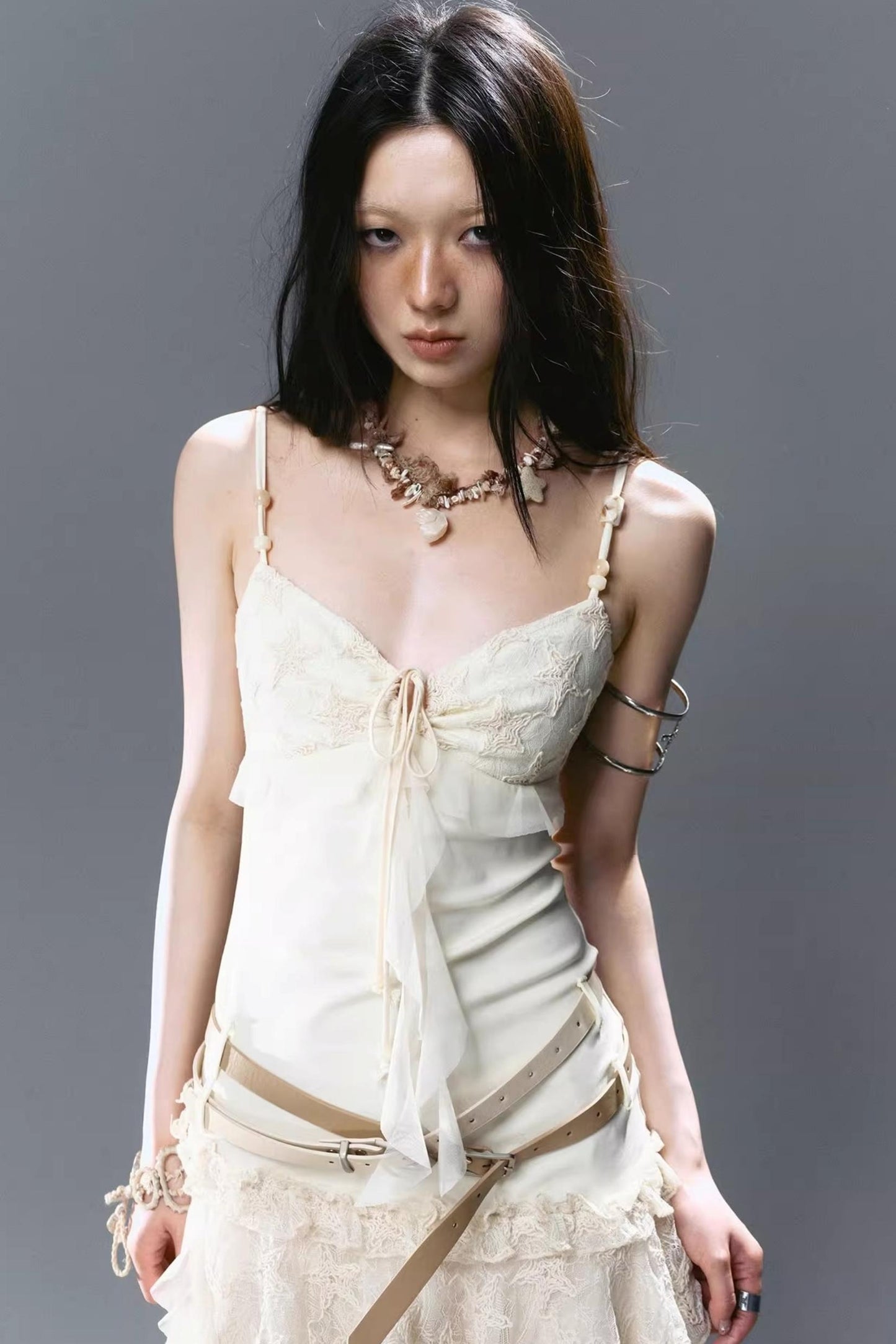 Mystic Pleated Ruffle Dress