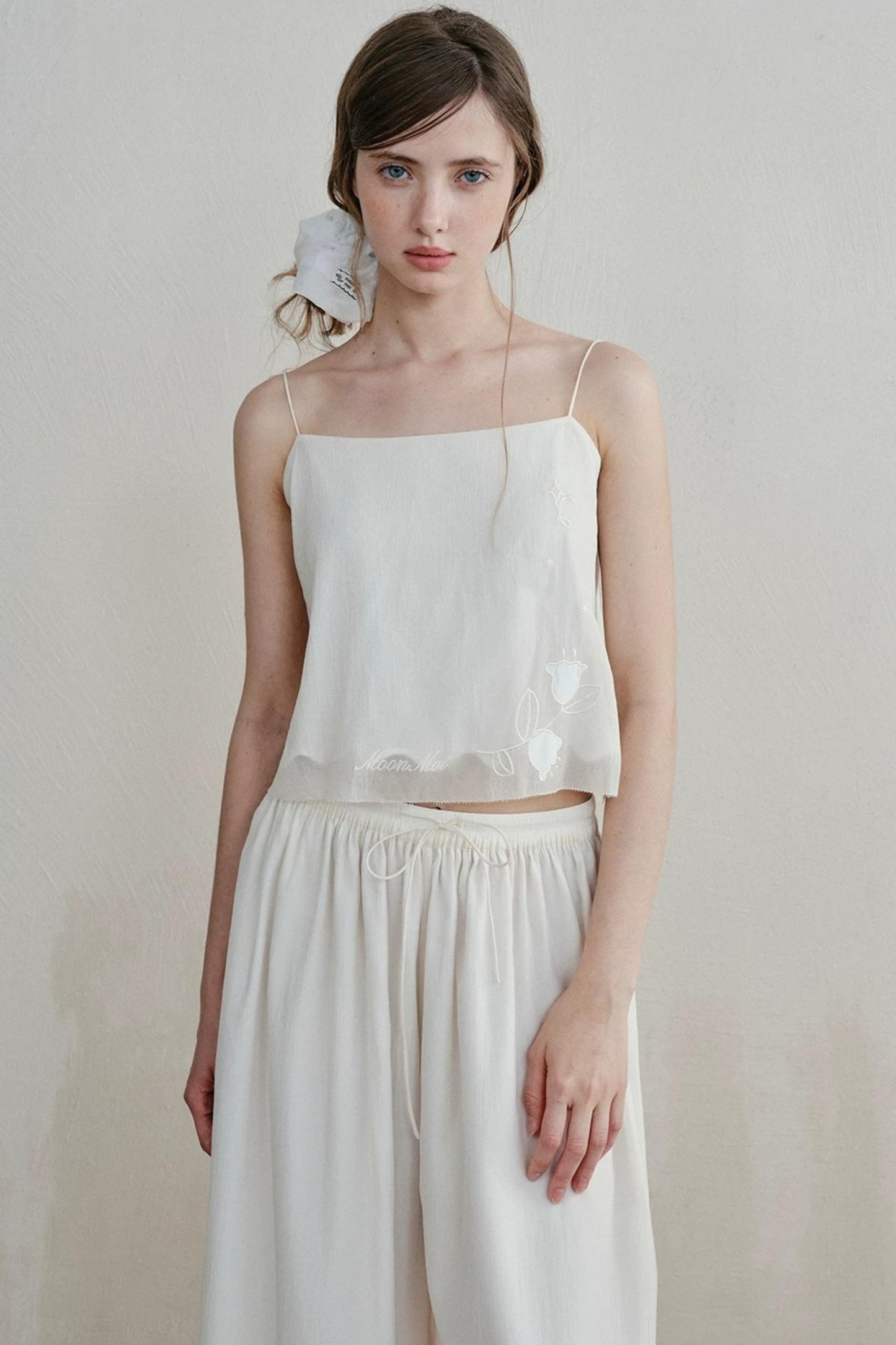Lily of the Valley Embroidered Camisole Set-Up