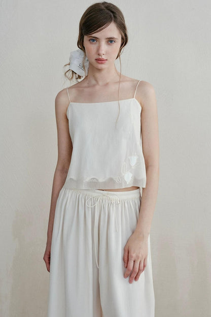 Lily of the Valley Embroidered Camisole Set-Up