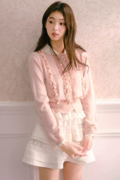 Pink Knitted Cardigan