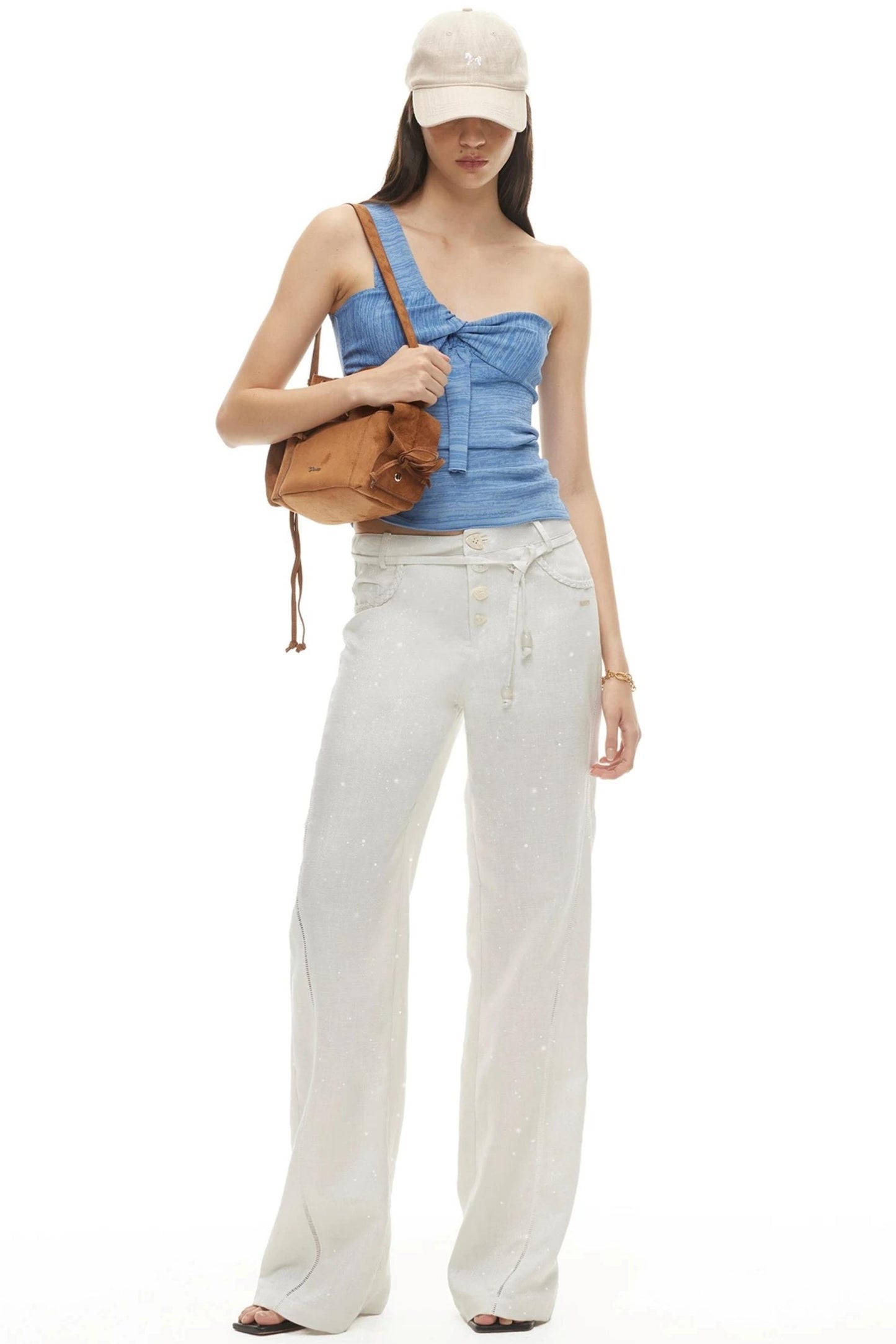 Tencel Linen Straight-Leg Pants