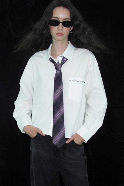 Cotton Embroidered White Shirt