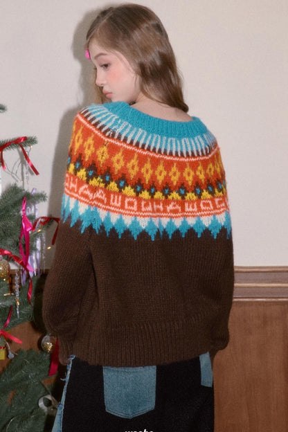 Brushed Fair Isle Winter Sweater