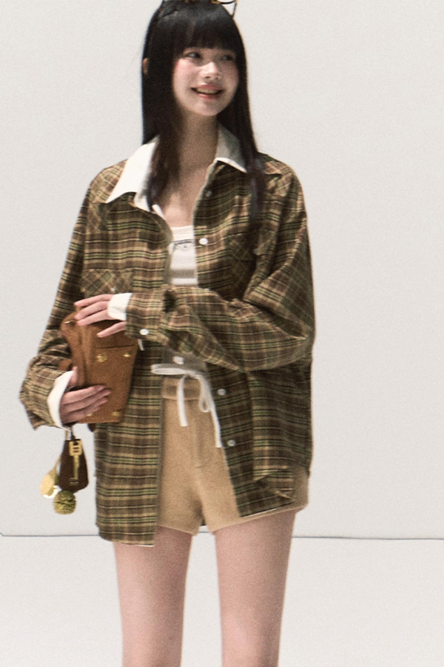 Vintage Striped Texture Two-Piece Shirt