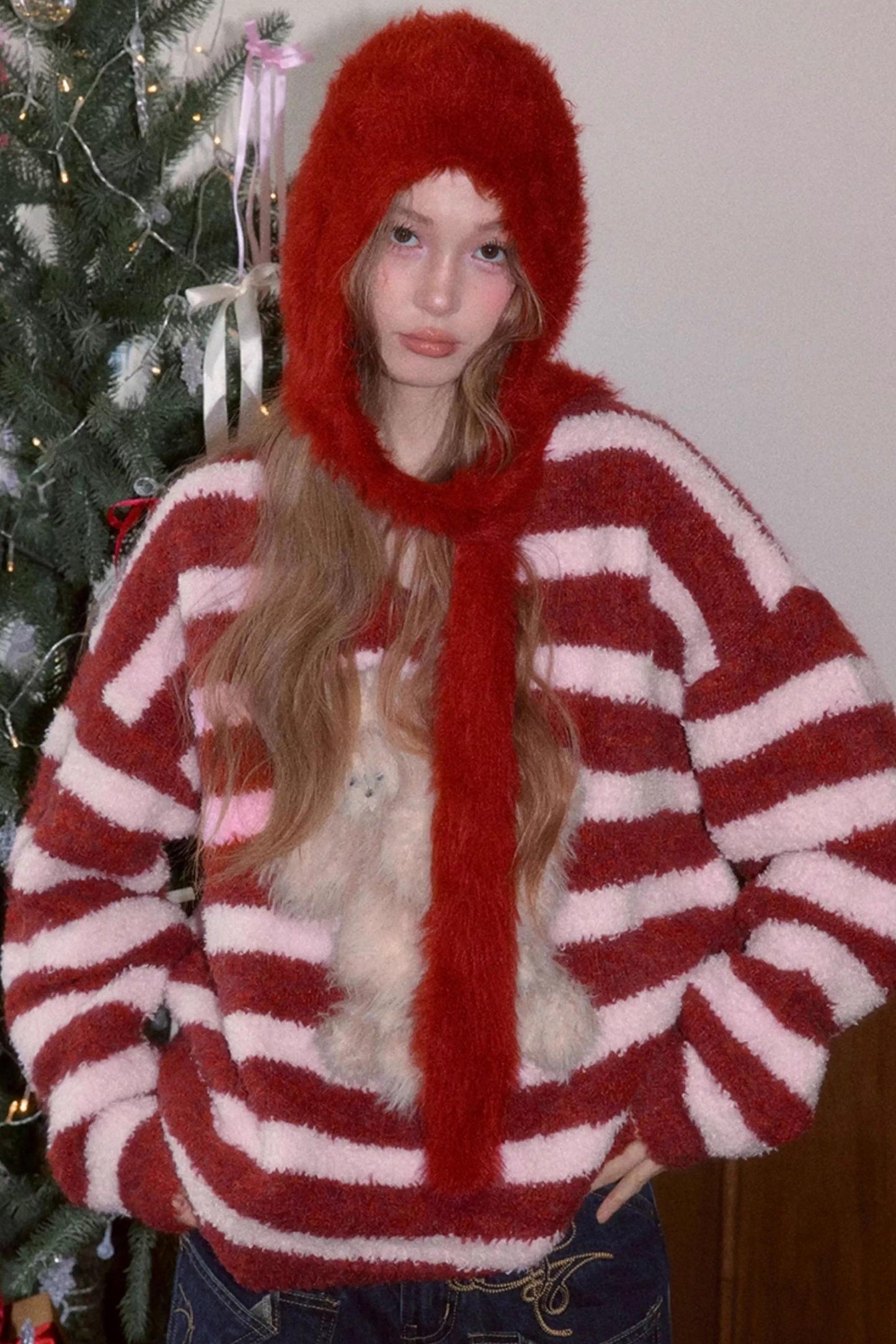 Sweet Striped V-Neck Sweater