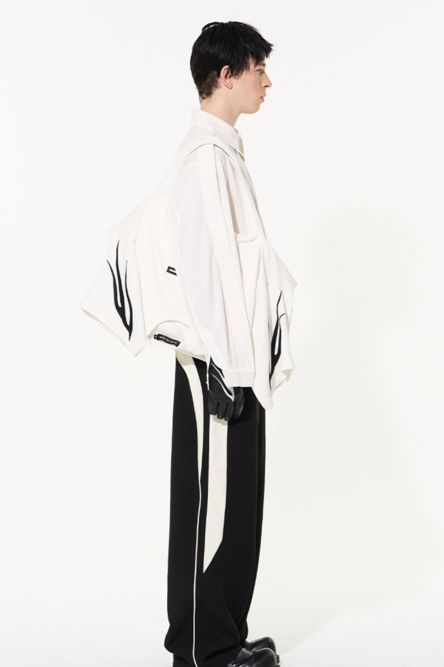 Two-Tone Oversized Long Sleeve Tee