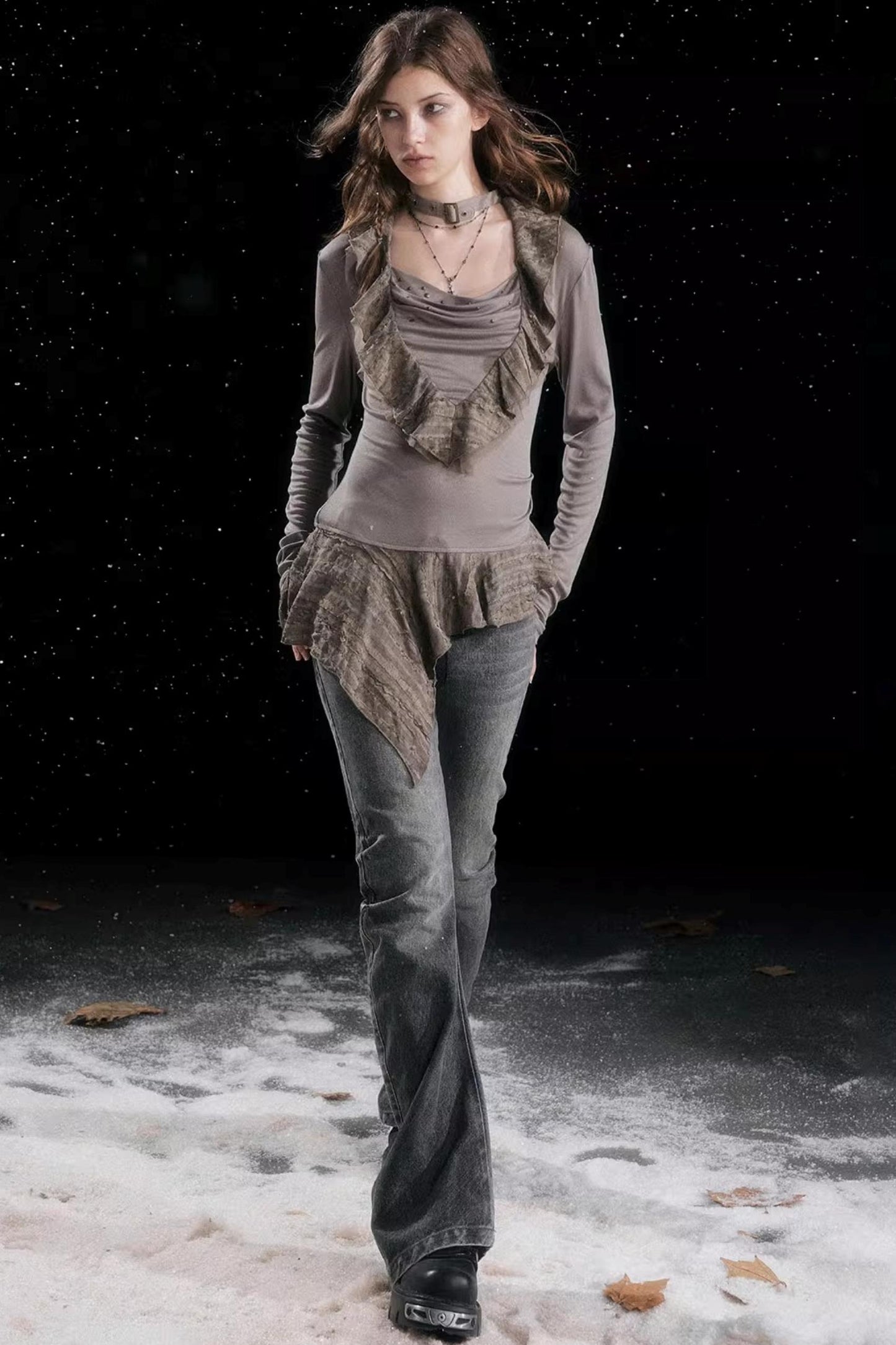 Versatile Vintage Leather Pleated Pants