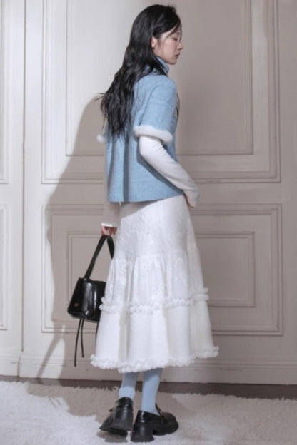 First Snow White Lace Skirt